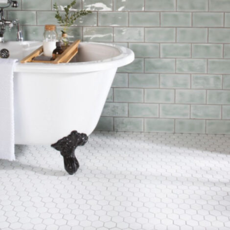 Honeycomb-White-Porcelain-Mosaic-Tile